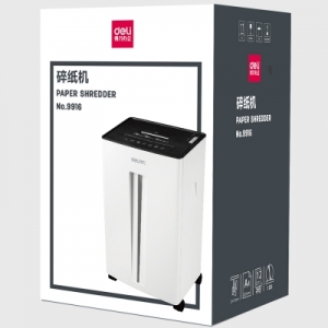 得力(deli)5级保密办公商用碎纸机（单次12张 30L 持续20分钟 可碎卡碎光盘）9916