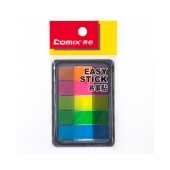 齐心 D7012 荧光膜抽取式标签 44*12mm 5条全色